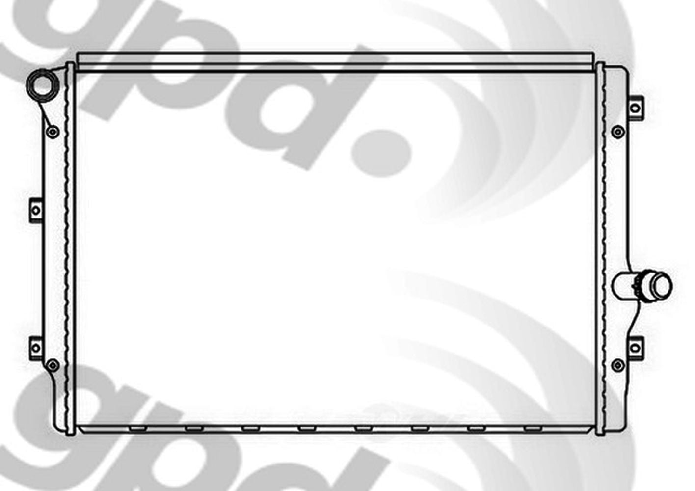 Global Parts Distributors 2822C Radiator Fits select: 2010-2014 VOLKSWAGEN JETTA, 2006-2010 VOLKSWAGEN PASSAT