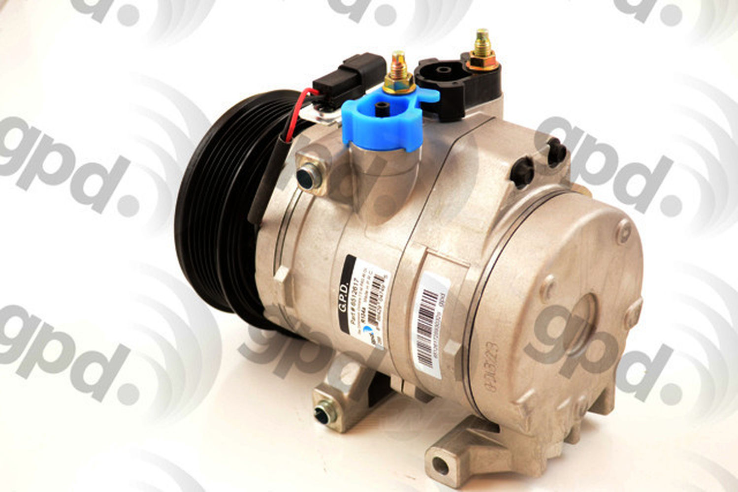 Global Parts Distributors 6512617 A/C Compressor With Clutch Fits select: 2006-2014 FORD F150, 2008-2010 FORD F250 - image 1 of 2