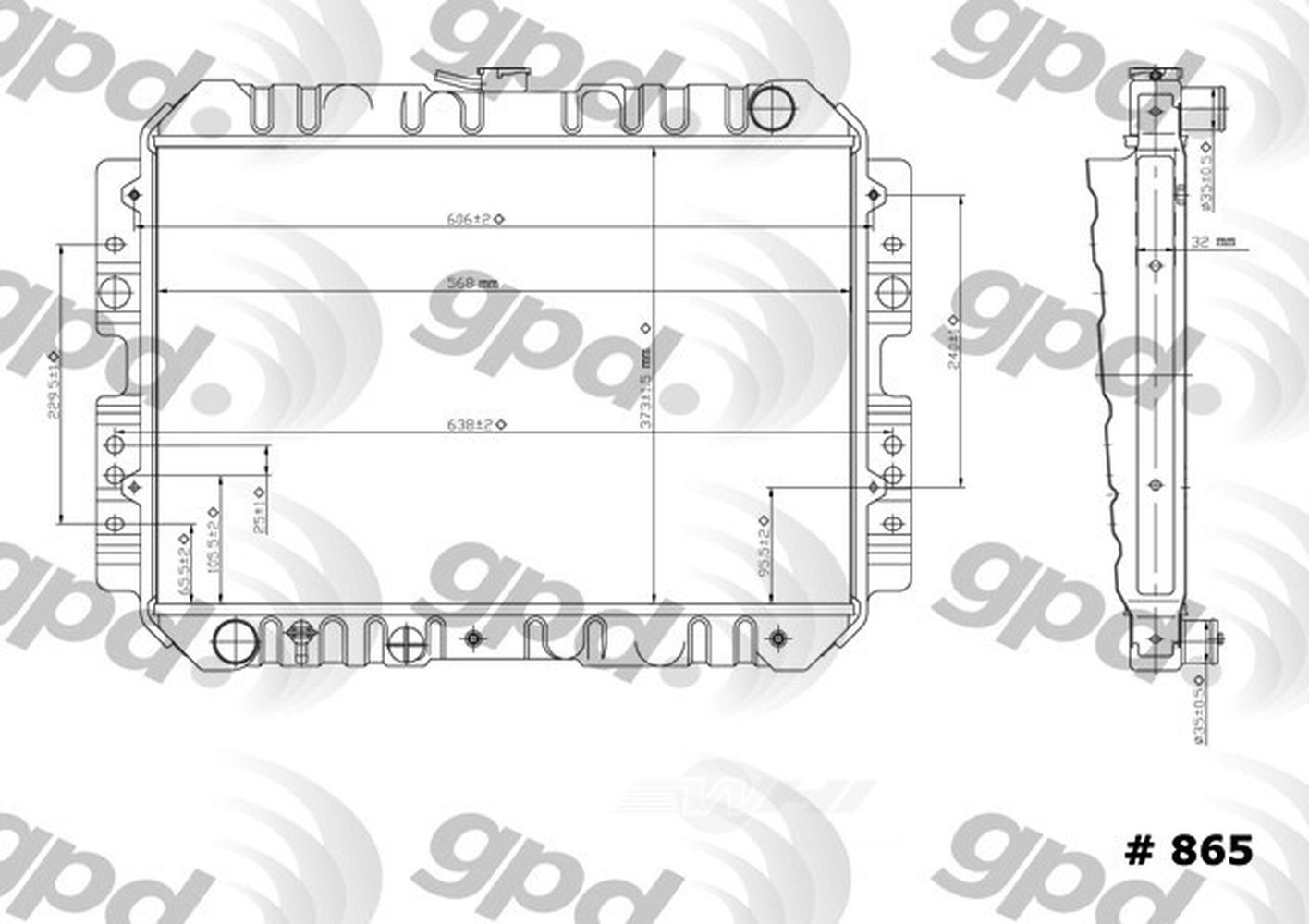 Global Parts Distributors 865C Radiator