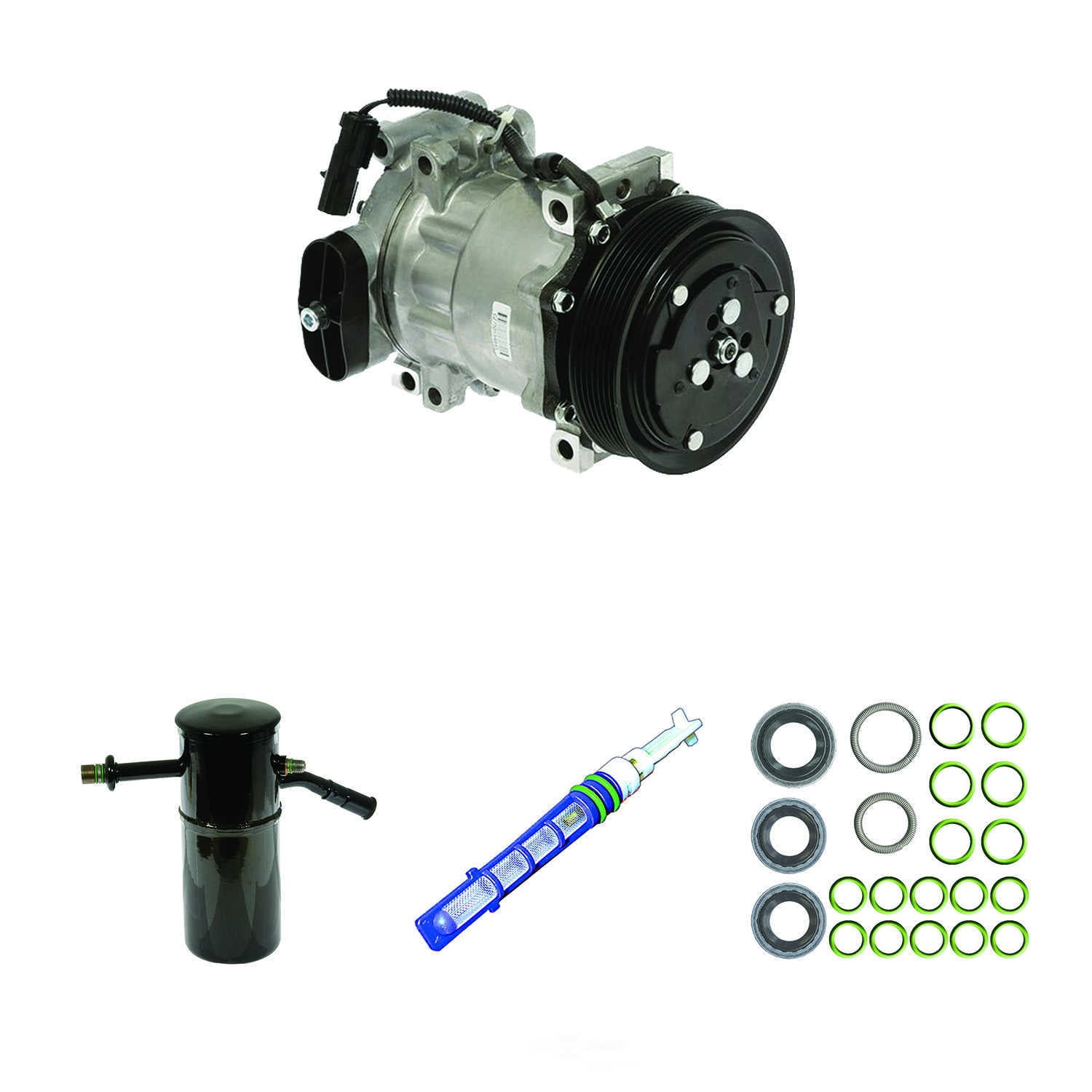 Global Parts Distributors 9622070 New Compressor With Kit Fits select: 1997-1999 DODGE DAKOTA