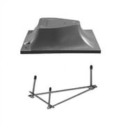 Global Pool Products 3 Bolt Base Replacement Stand - with Jig for 6' Diving Board Inground Swimming Pool - Gray