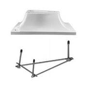 Global Pool Products 3 Bolt Base Replacement Stand - with Jig for 6 Diving Board Inground Swimming Pool - White
