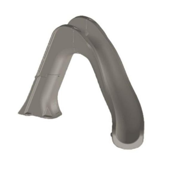 Global Pool Products GPPSTWGREYR Tidal Wave Slide, Grey - Right
