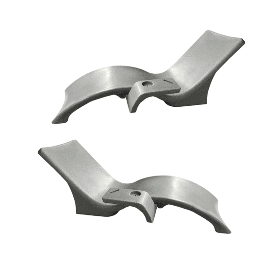 Global Pool Products 2 Lounge Chairs with Connecting Table - Outdoor Chaise Lounge with Connecting Table Set of 2- Patio Lounge Chair with Table for All Pool Types - Gray GPP-LFS-G