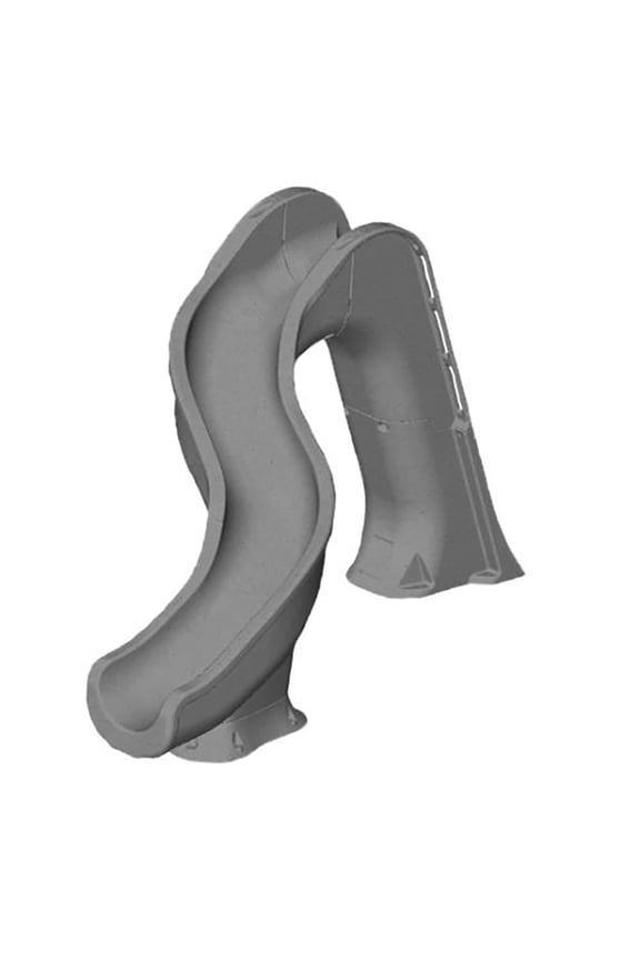 RIP Tide Inground Swimming Pool Water Slide Deck Mounted Left Curve Turn Grey GPPSRT-Grey-L