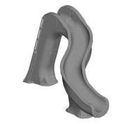 Global Pool Products RIP Tide Inground Swimming Pool Water Slide Deck Mounted Right Curve Turn Grey GPPSRT-Grey-R