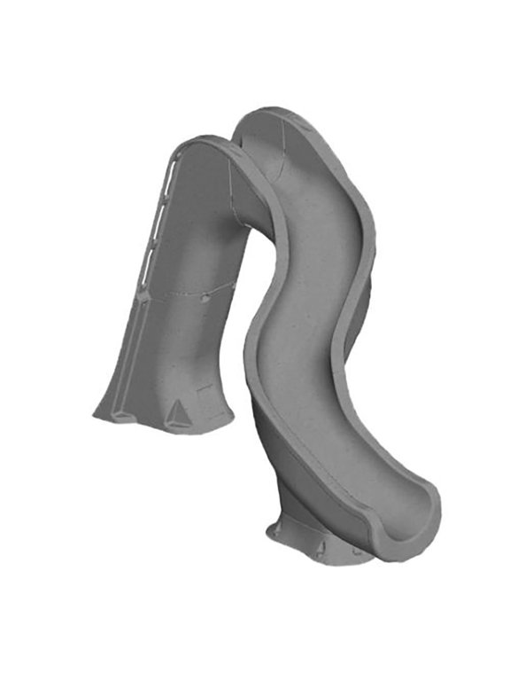 RIP Tide Inground Swimming Pool Water Slide Deck Mounted Right Curve Turn Grey GPPSRT-Grey-R