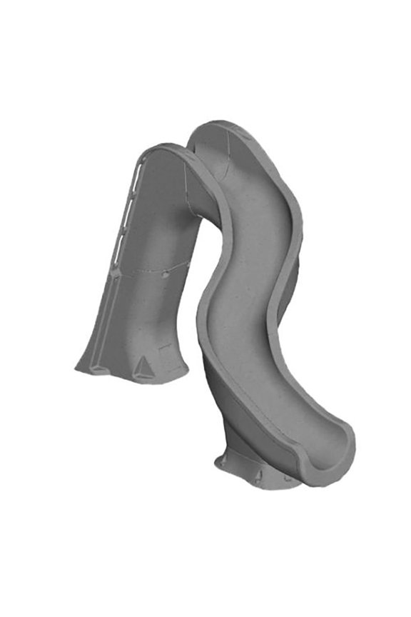 RIP Tide Inground Swimming Pool Water Slide Deck Mounted Right Curve Turn Grey GPPSRT-Grey-R