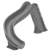 Global Pool Products Side Winder Inground Swimming Pool Water Slide Deck Mounted Left Curve Turn Grey Gppssw-Grey-L