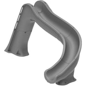Global Pool Products Side Winder Inground Swimming Pool Water Slide Deck Mounted Right Curve Turn Grey GPPSSW-Grey-R