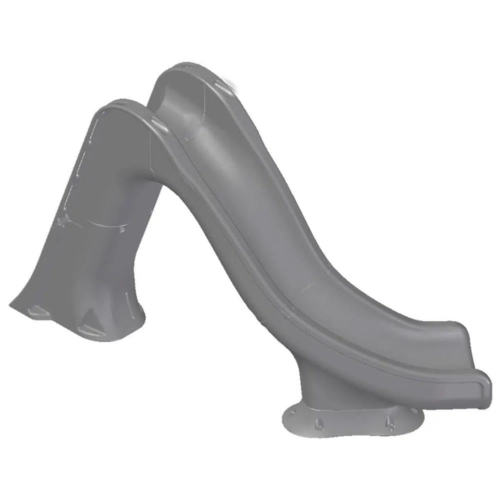 Global Pool Products Tidal Wave Inground Pool Slide, Left Curve, Grey