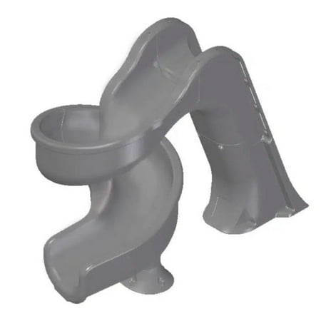 Global Pool Products Tsunami Inground Swimming Pool Water Slide Deck Mounted Grey GPPSTS-GREY