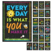 Global Printed Products 10 Extra Large Motivational Posters Classroom, Office Decorations and Home. Educational, Inspirational Wall Decor 24 x 17 inch Double Sided (Set of 10 Posters) - GPP-0056