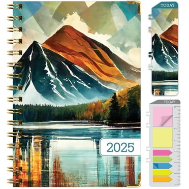 Global Printed Products Hardcover 2025 Daily, Monthly & Weekly Planner 5.5"x8", Lake View