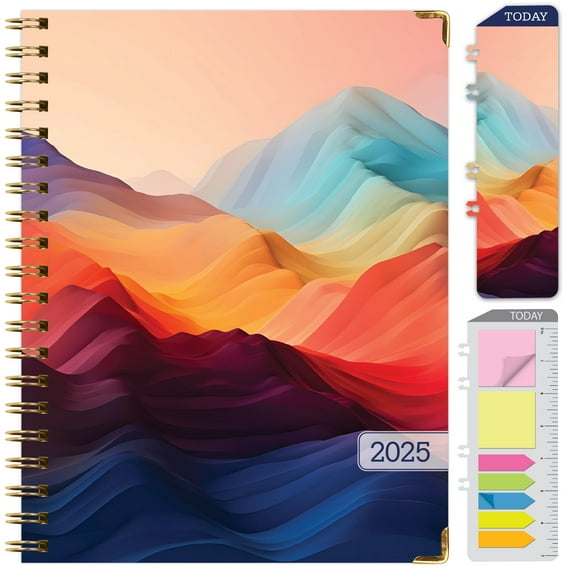 Global Printed Products Hardcover 2025 Daily, Monthly & Weekly Planner 8.5"x11", Mountain Majesty