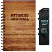 Global Printed Products Workout Fitness Journal Nutrition Planners: Clip-in Bookmark, Sturdy Binding, Thick Pages & Laminated Protective Cover (Brown) - GPP-0071