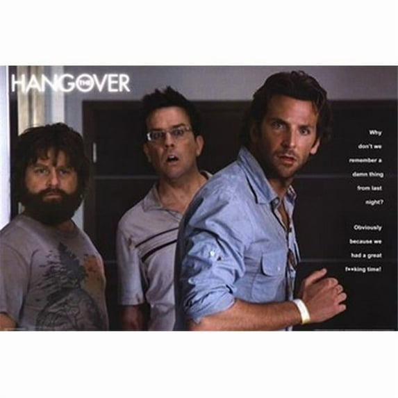 Global Prints The Hangover - Don't Remember a Thing Poster Print - 36 x 24 - Movie Memorabilia