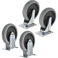 thumbnail image 1 of Global Industrial Replacement 5"" Rubber Casters For Plastic Service Carts 2 Swi, 1 of 4