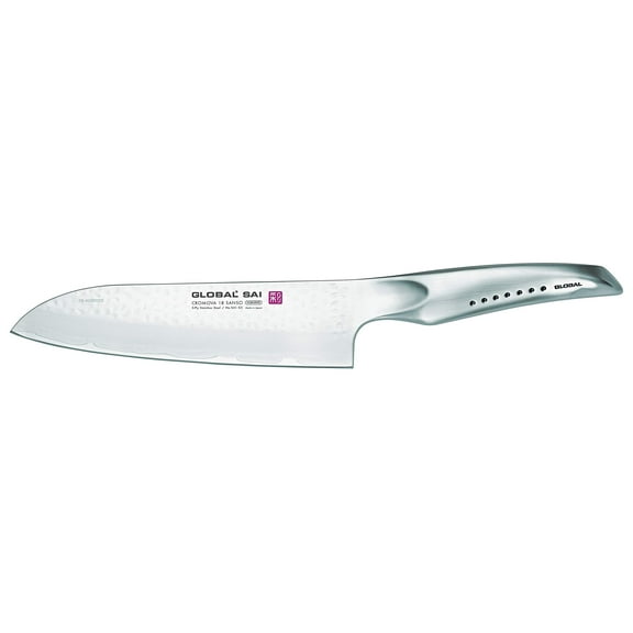 Global SAI-03, SAI Japanese Santoku Knife, 7-1/2", Stainless Steel
