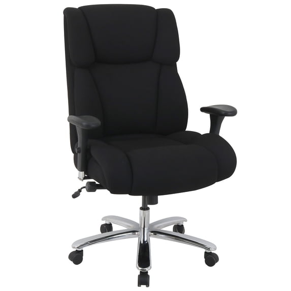 Global Seating Solutions 695620 Interion 24 Hour Big & Tall Executive Fabric Chair - Black