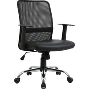 Global Seating Solutions 695723 Interion Mesh Back Task Chair with Synthetic Leather - Black