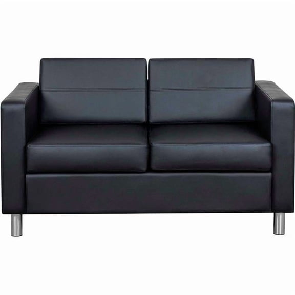 Global Seating Solutions 695736-AM Interion protective Upholstered Leather Loveseat, Black