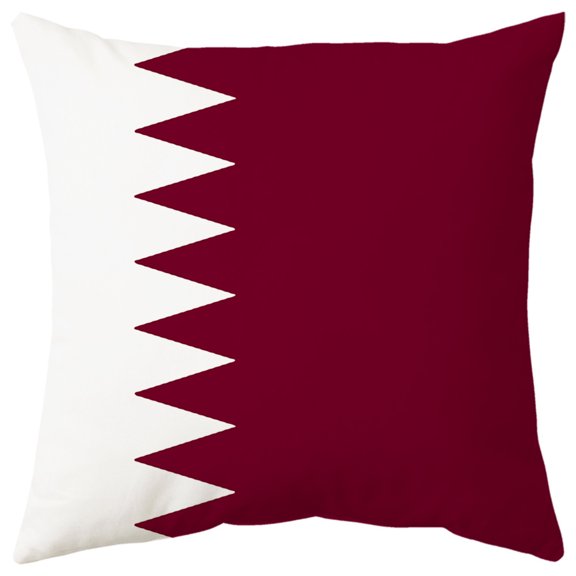 Global Soccer Event Memorabilia, Single-Sided Flag Print Throw Pillow Cover, 18" x 18" Decorative Cushion Case, Soccer Tournament Tailgate Essentials, Sports Theme Couch Bed Room Accent