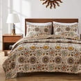 thumbnail image 1 of Global Trends Alta Reversible 100% Cotton Quilt Set, 3-Piece Full/Queen, 1 of 5