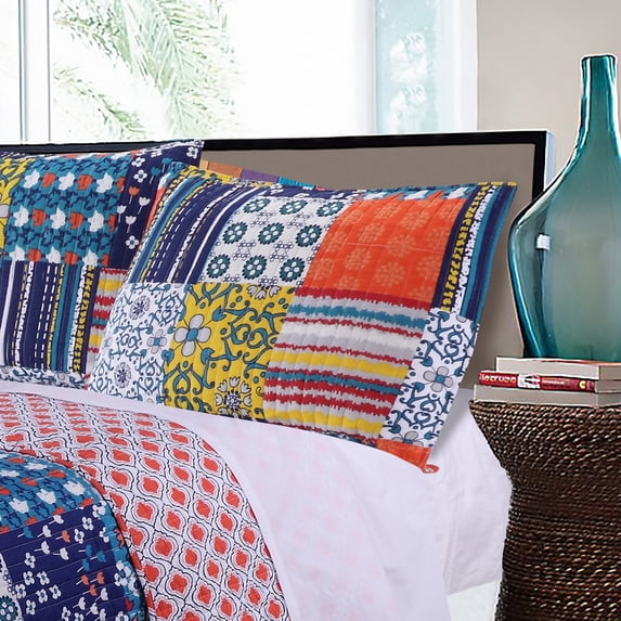 Global Trends Amity Quilted Bed Pillow Sham, Standard 20" x 26"