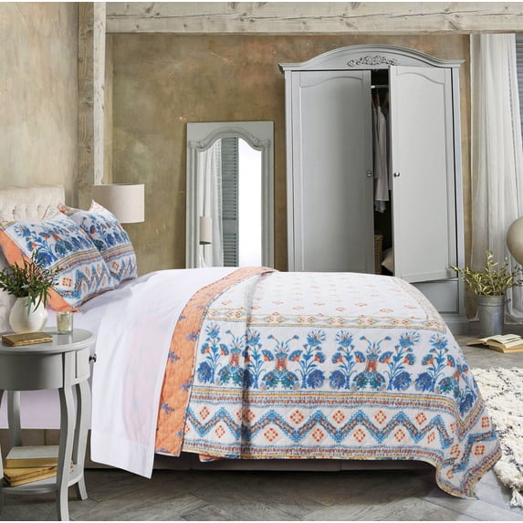 Global Trends Athena Quilt Set, Ivory