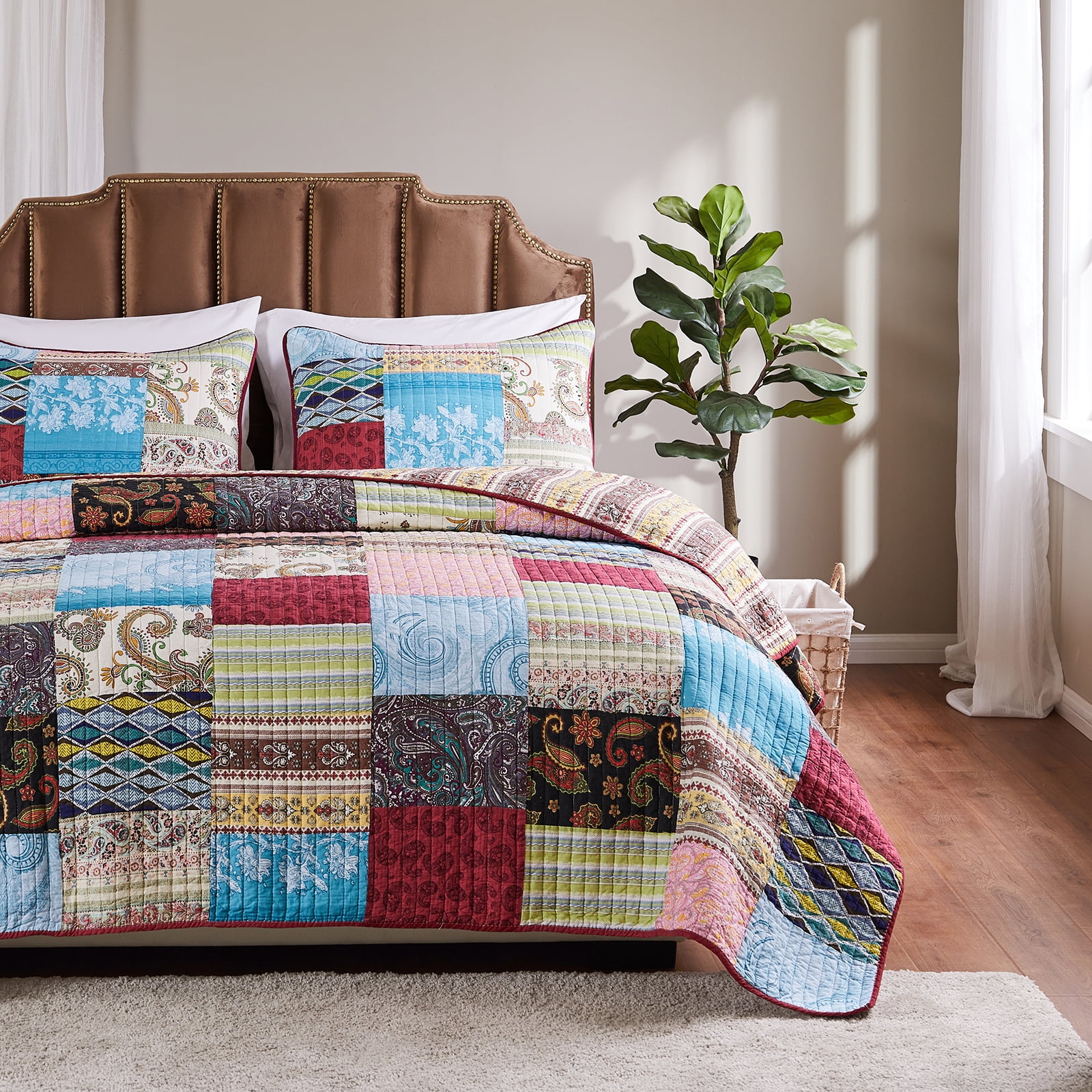 Global Trends Bentley 100% Cotton Quilt and Pillow Sham Set