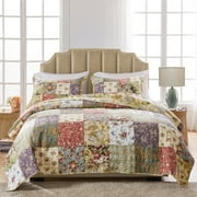 Global Trends Carmel 100% Cotton Patchwork Quilt and Pillow Sham Set, Adult, 2-Piece Twin/XL