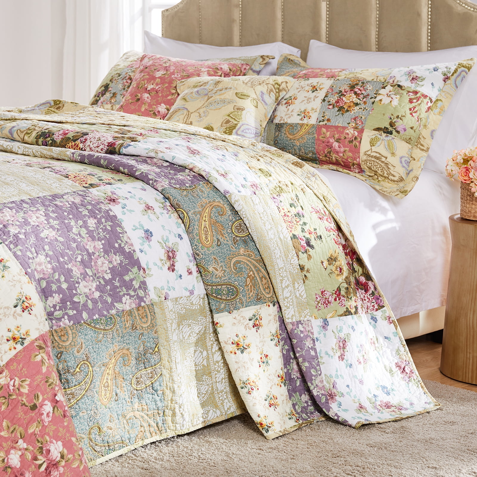 Global Trends Carmel Reversible King Bedspread Set, 3-Piece King/Cal King