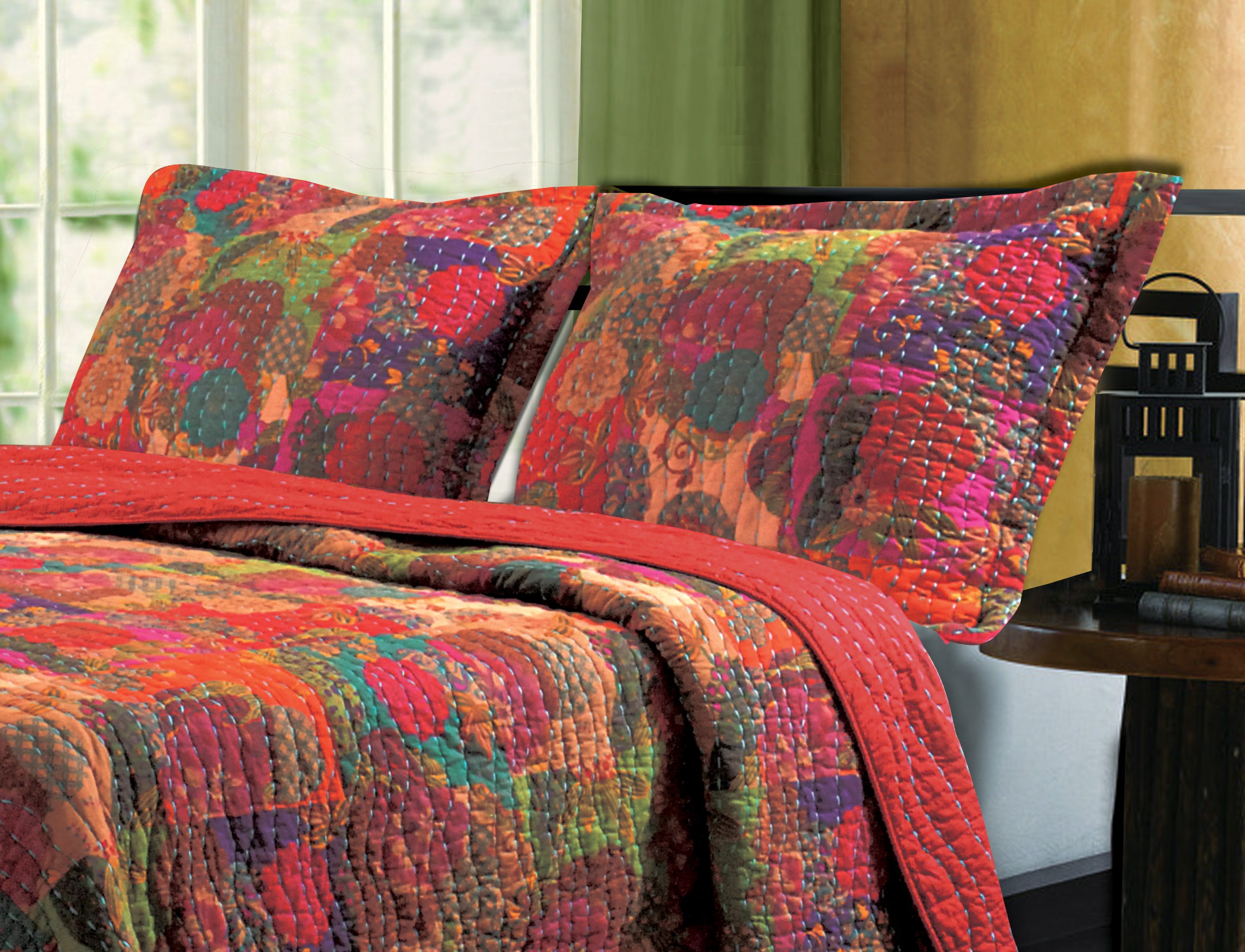 Jewel Floral Multicolor Cotton King Sham