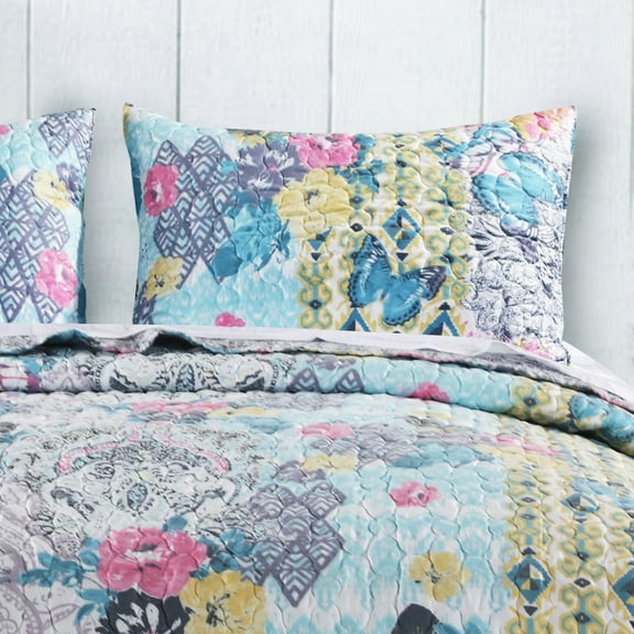 Global Trends Mira Quilted Bed Pillow Sham, Standard 20" x 26"