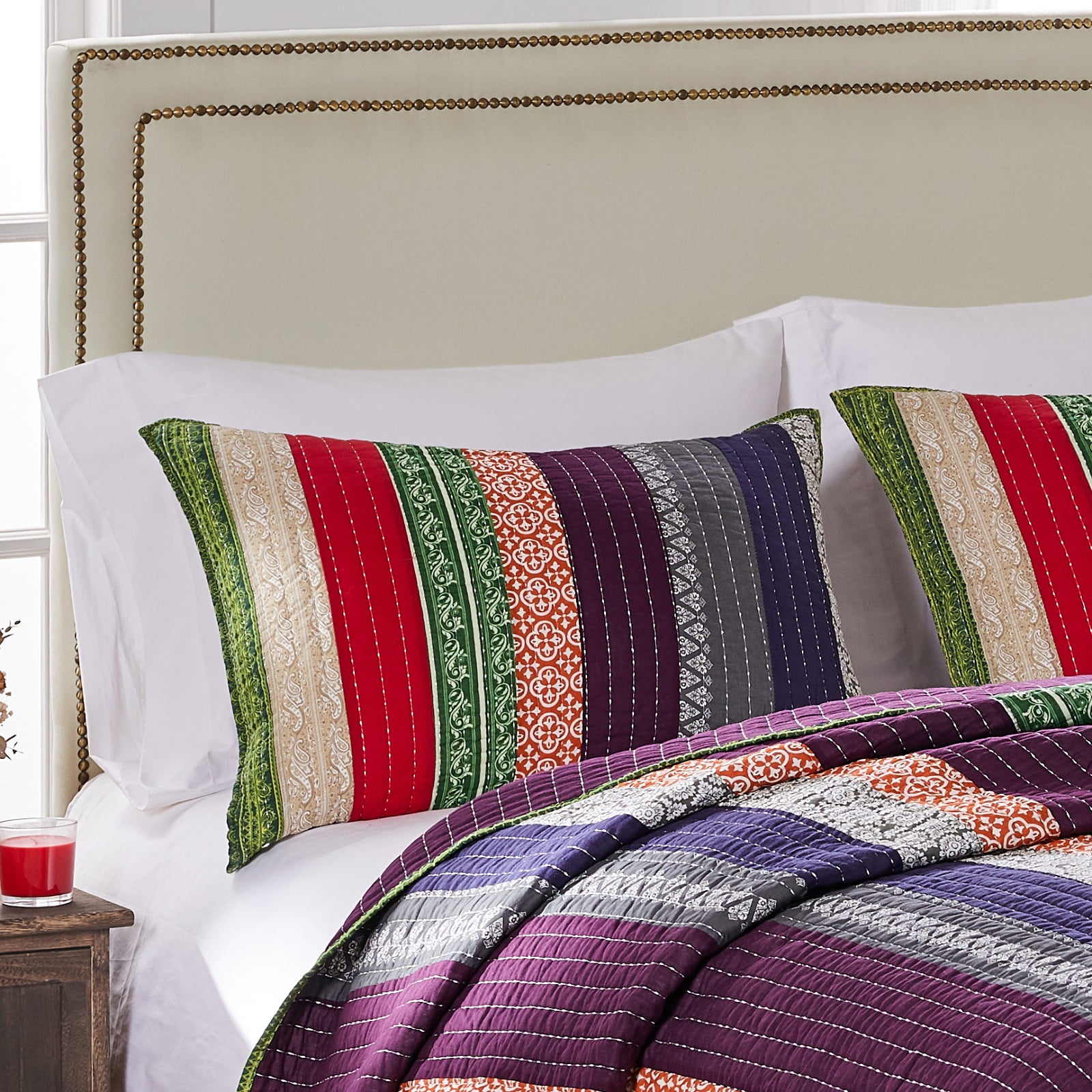 Multicolor Cotton Hypoallergenic Standard Pillow Sham