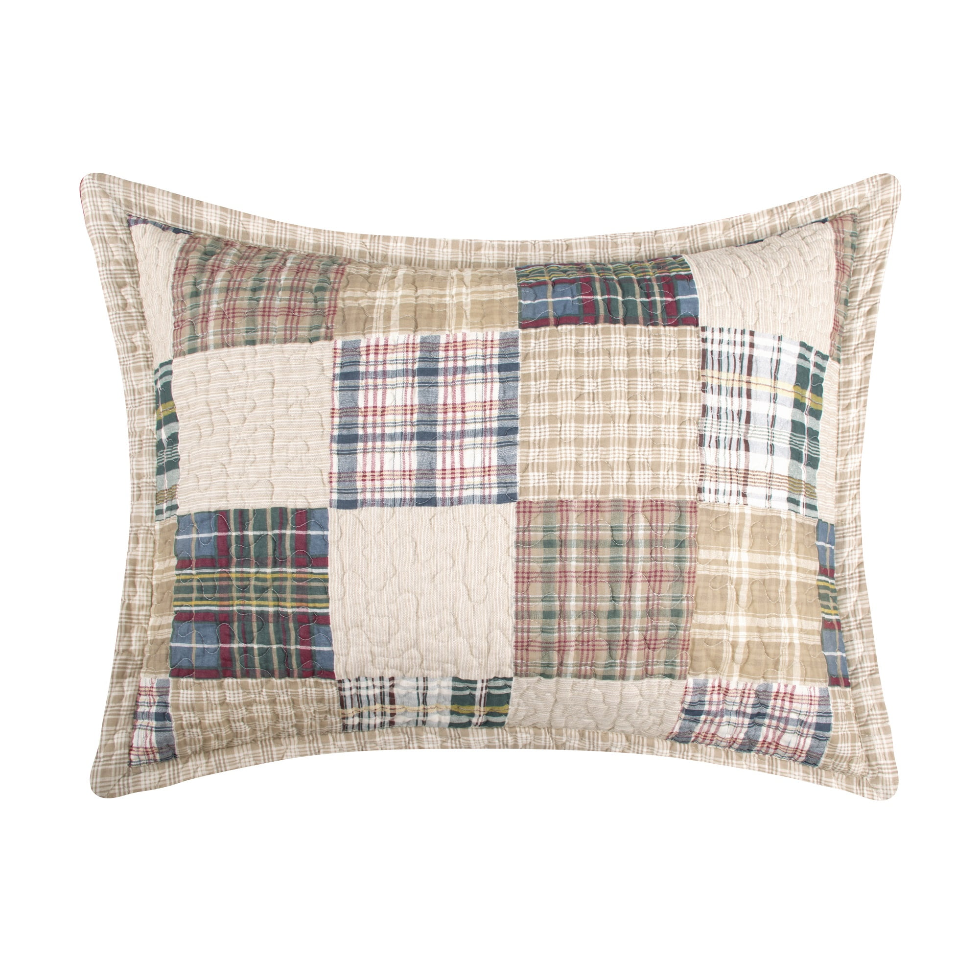 Oxford Multicolor Cotton Plaid Standard Sham