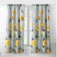 thumbnail image 1 of Global Trends Wildflower Delight Contemporary Curtain Panels, Set of 2, Gray, 63-inch Long, 1 of 5