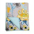 thumbnail image 1 of Global Trends Wildflower Delight 100% Cotton Modern Floral Throw Blanket, Reversible, 50 W x 60 L inches, Gray, 1 of 7