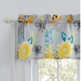 thumbnail image 1 of Global Trends Wildflower Delight Modern Floral Window Valance, 84 in. W x 19 in. L, Gray, 1 of 6