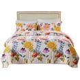thumbnail image 1 of Global Trends Wildflower Dream Modern Floral 100% Cotton Reversible Quilt Set, White, 2-Piece Twin/XL, 1 of 4