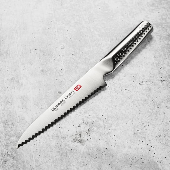 Global UKON 6" Serrated Utility Knife