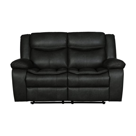 Global United Transitional Leather Reclining With Lumbar Support - Gray For A Relaxing Experience