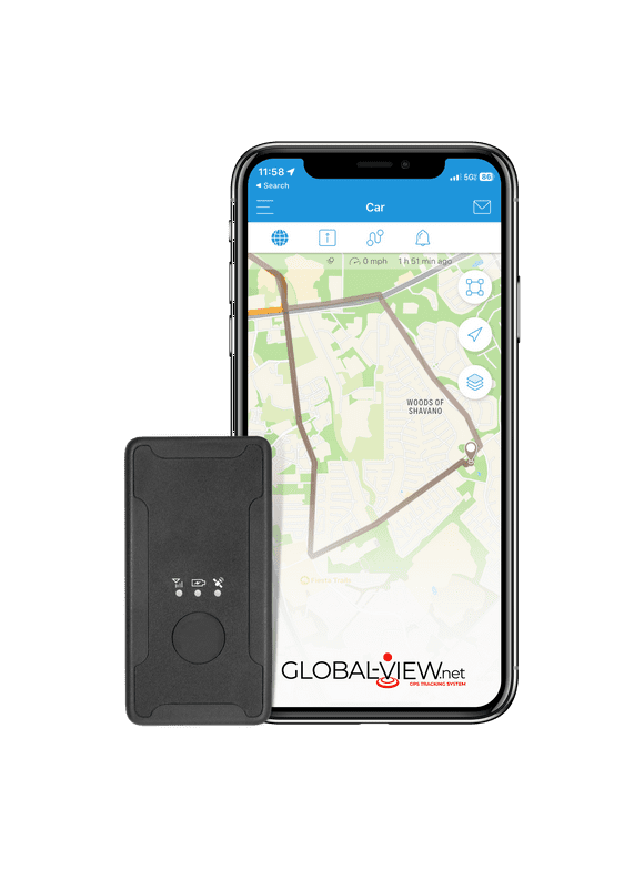 Global-View.Net Tiny Magnetic GPS Tracker System with up to 1 Month Battery Life - The Amp 2