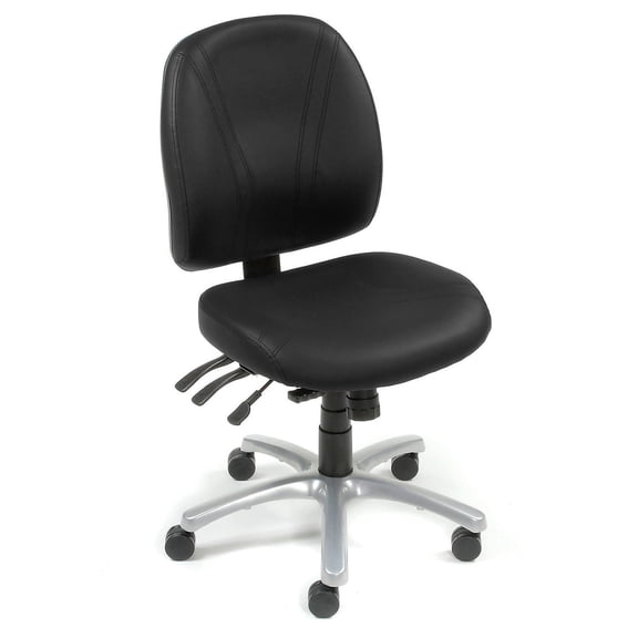 Interion Multifunction Chair With Mid Back Vinyl Black