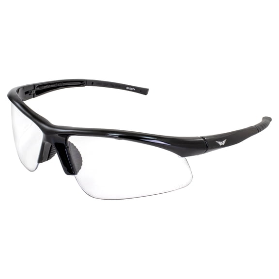 Global Vision Ambassador Safety Glasses Scratch-Resistant Black Frame w/ Clear Lens ANSI Z87+