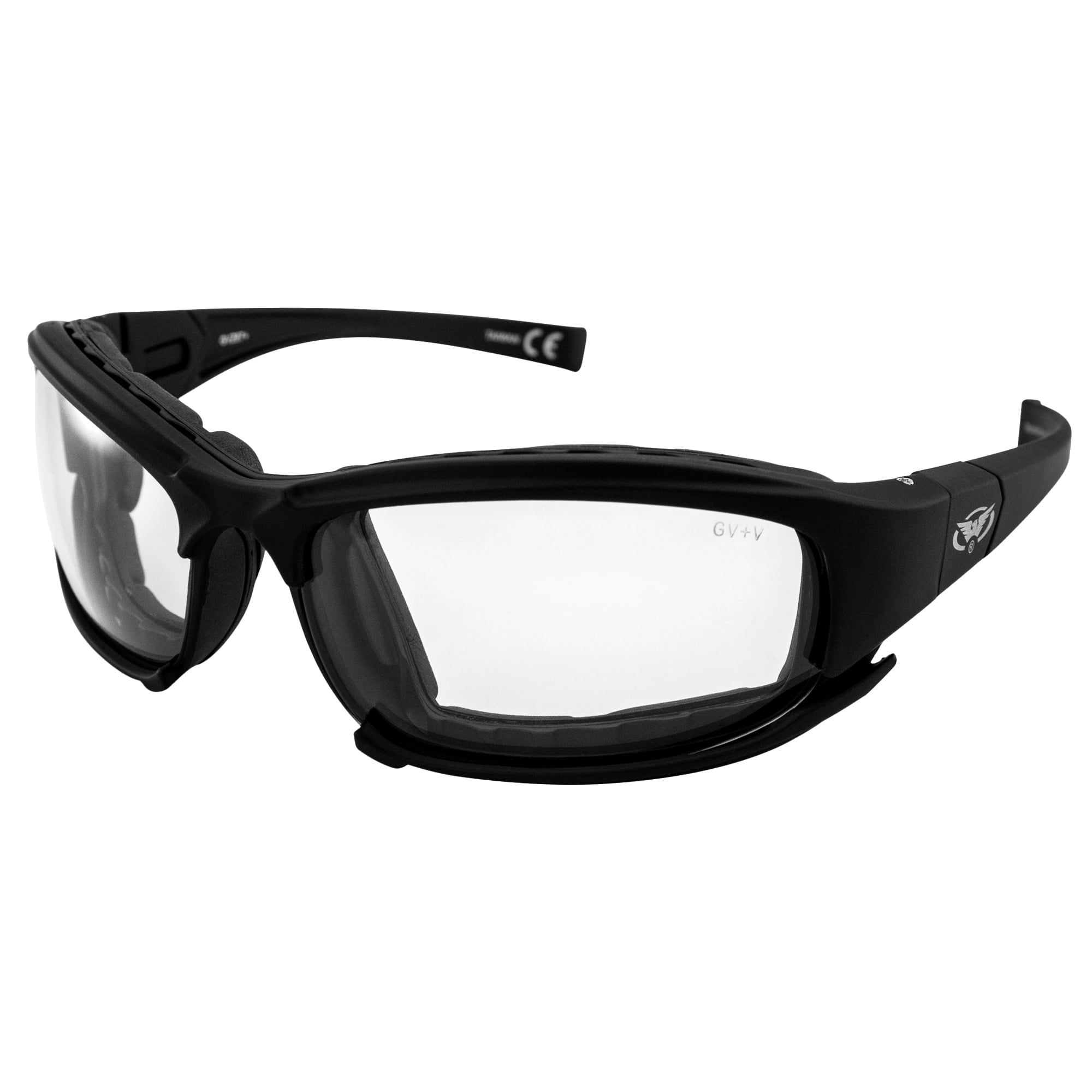 Global Vision Assault 24 Motorcycle Sunglasses Safety Glasses ANSI Z87.1 Convertible to Goggles