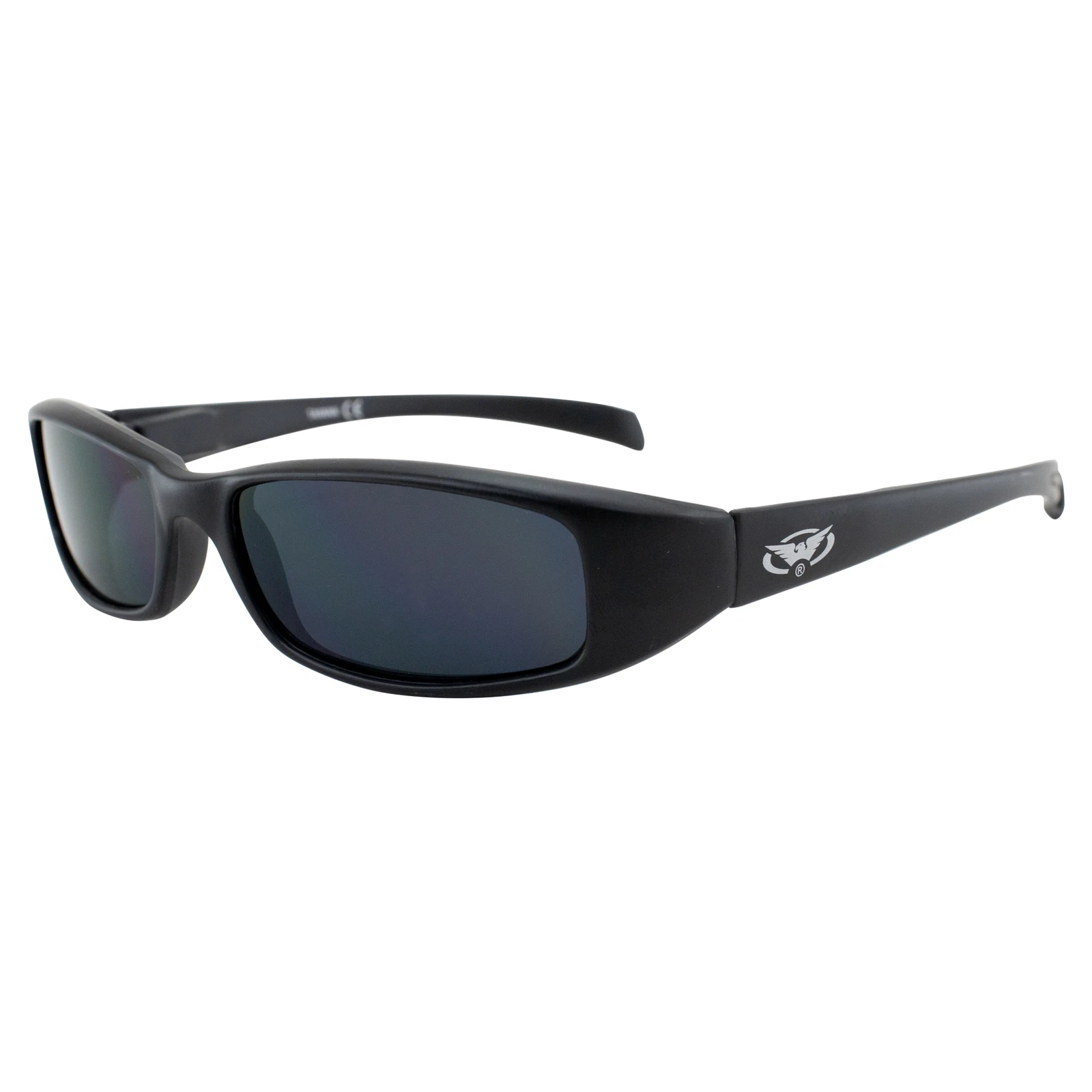 Global Vision Attitude Motorcycle Safety Sunglasses Black Frame W/ Super Dark