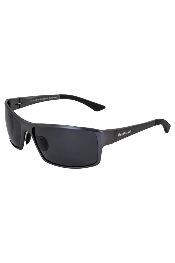 BluWater Alumination 1 Polarized Boating & Fishing Sunglasses for Men or Women Aluminum Frame w/ Smoke Lens