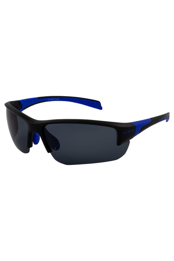 BluWater Polarized Samson 3 Boating Watersports & Fishing Sunglasses Black Frame w/ Smoke Lens